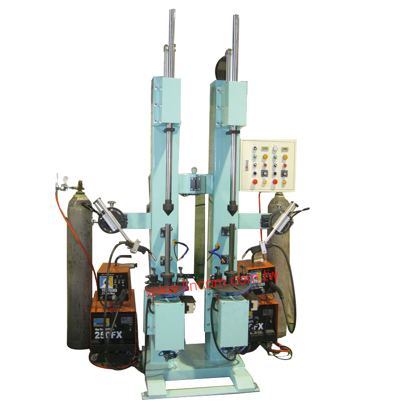 Vertical rotary type CO2 auto welder.